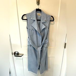 Calvin Klein light blue collared dress